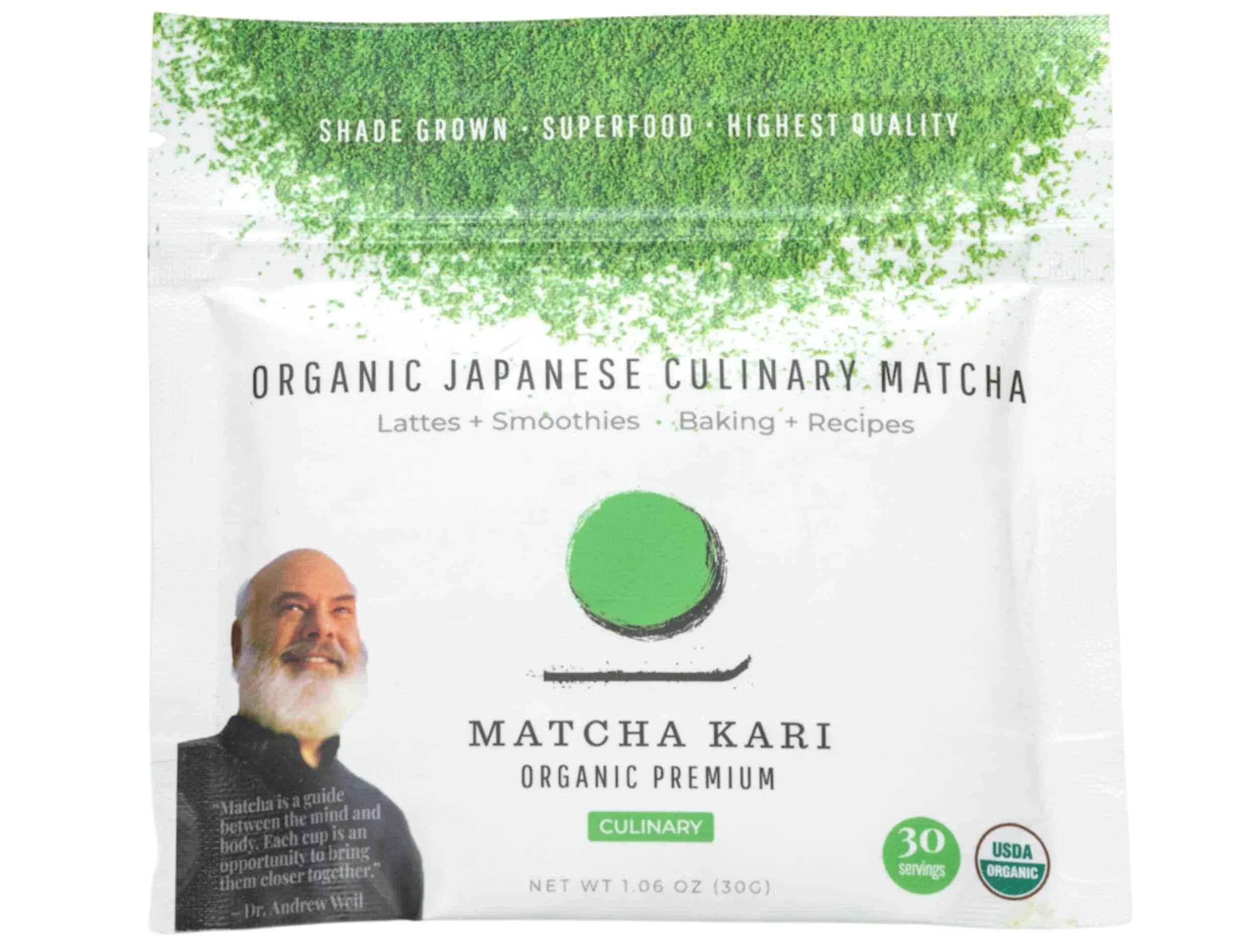 Dr. Weil Matcha Kari - Organic Matcha Green Tea Powder - 100 Grams - Japanese Barista Grade Matcha