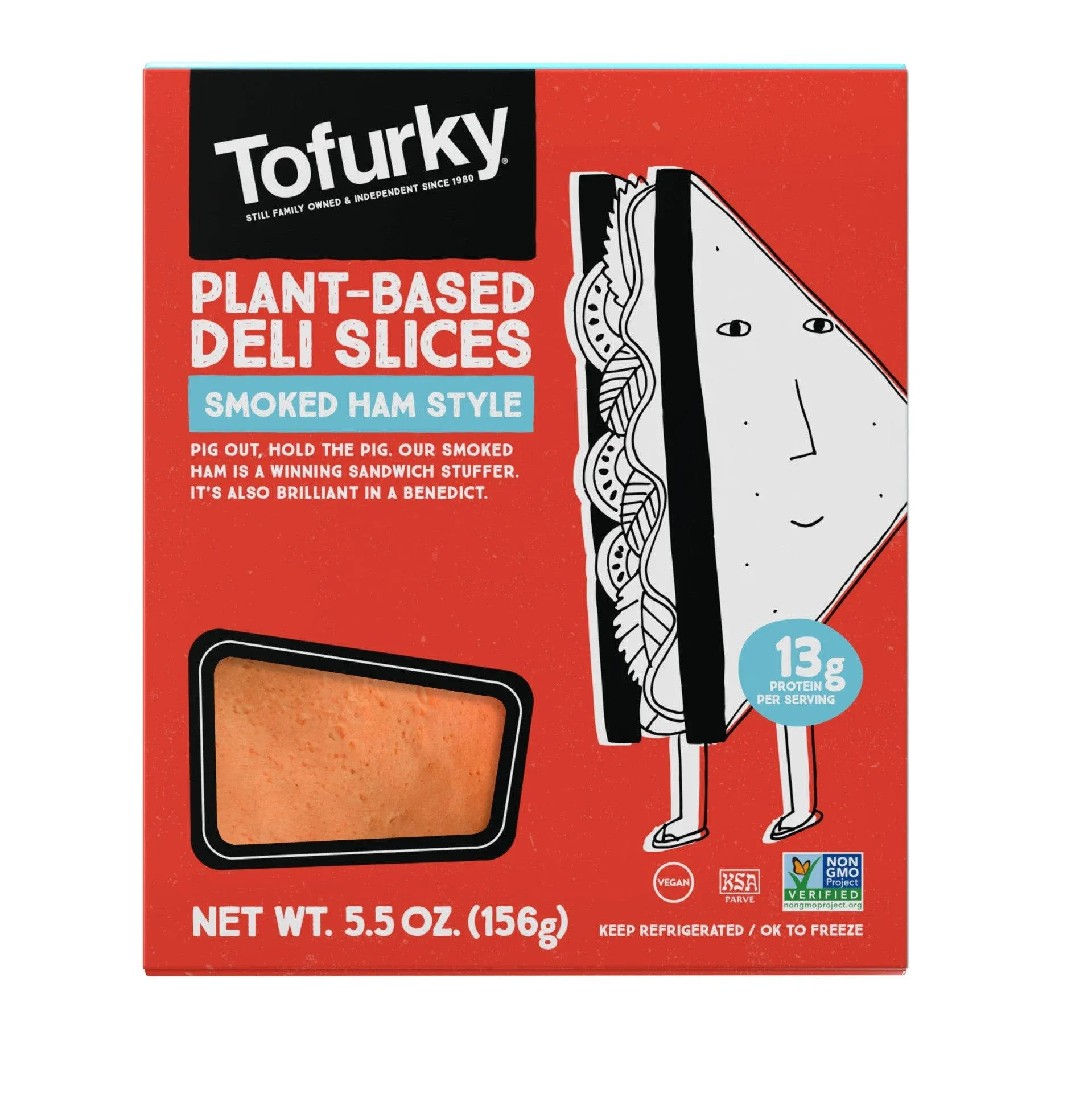 Tofurky Vegan Smoked Ham Style Deli Slices, 5.5 Ounce (Pack of 6)