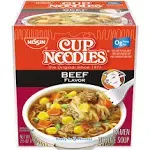 Nissin Cup Noodles Noodle Soup, Ramen, Beef Flavor, 24 Pack - 24 pack, 2.5 oz cups