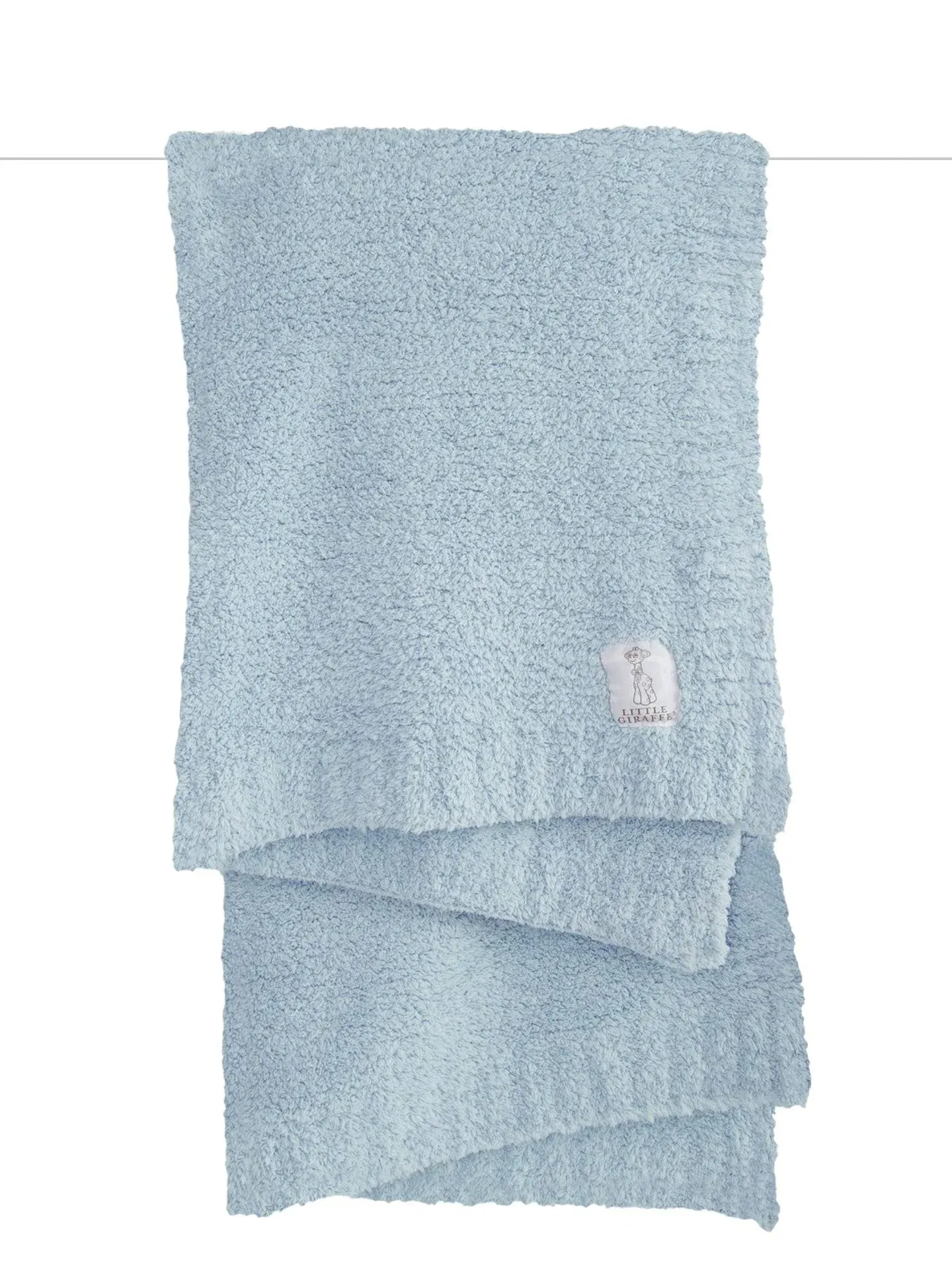 Little Giraffe Baby's Plush Chenille Blanket - Blue