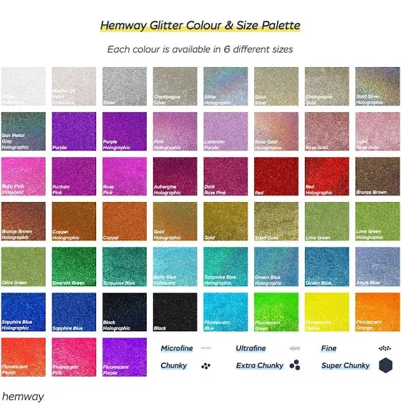 Hemway Glitter Grout Additive add Sparkle to Mosaic Tiles, Bathrooms, Wet Rooms, Kitchens, Tiled Based Rooms and Cement Based Grouts 100g / 3.5oz - Silver Holographic Fibre