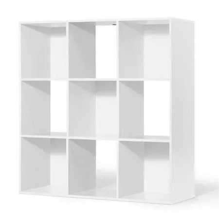 CAPHAUS Sturdy Room 11-Inch Cube Storage Organizer Shelf, with Thick Exterior Edge, Storage Shelf Divider w/Back, Bookcase, 6-Cube / 8-Cube / 9-Cube