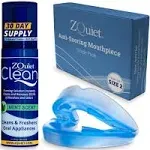 Zquiet Anti-Snoring Mouthpiece Solution - Comfort Size #2 (Single Device) + Cleaner (1.5oz bottle) - Made in USA Snoring Solution for A Better Night’s