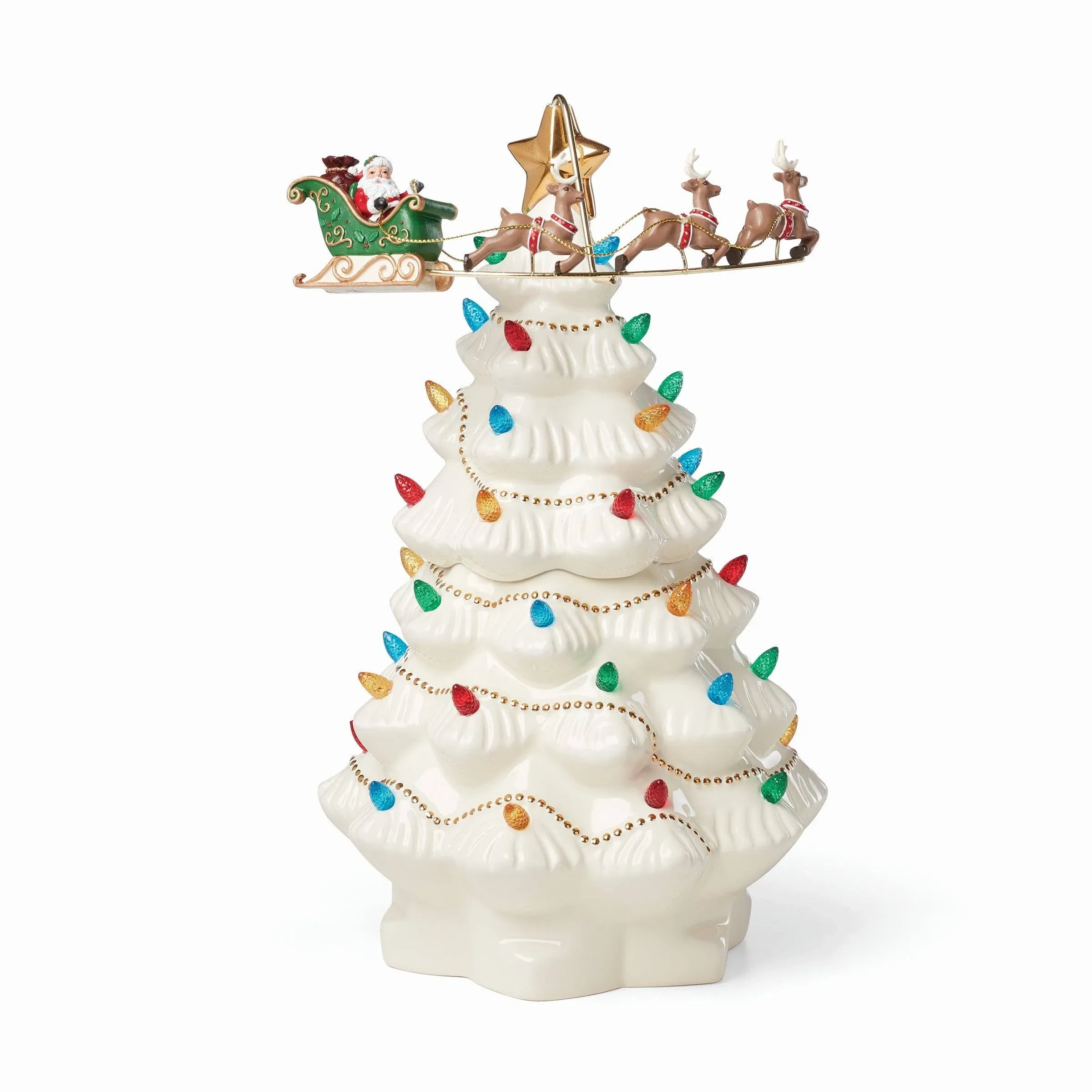 Lenox 894469 Treasured Traditions Tree with Flying Santa