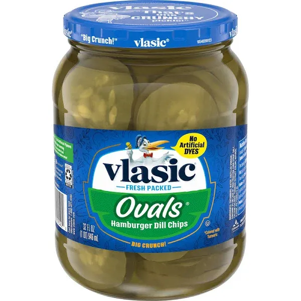 Vlasic Ovals Hamburger Dill Pickle Chips