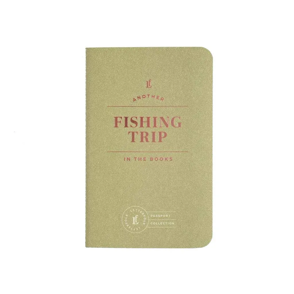 Letterfolk Fishing Trip Passport – Pocket-Sized Fishing Book (3.5" W x 5.5" H)