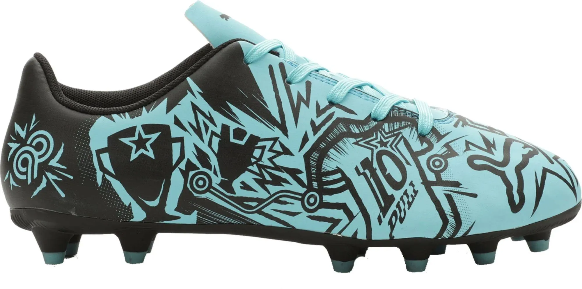 Puma x Pulisic Kids' Tacto II FG Soccer Cleats, Size 3.5, Blue/Black