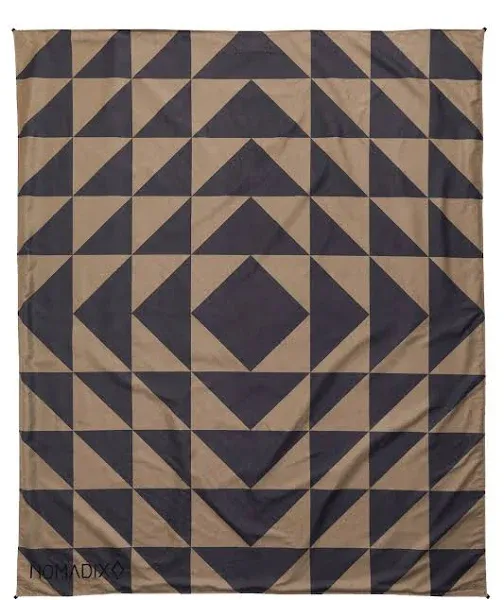 festival blanket Sierra 182 x 152 cm polyester brown/black