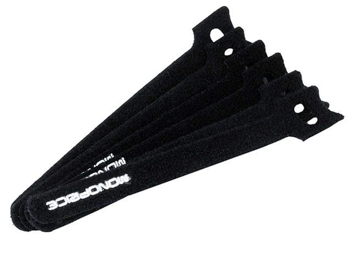 Monoprice 13 inch & 6 inch Hook & Loop Fastening Cable Ties | 200pcs