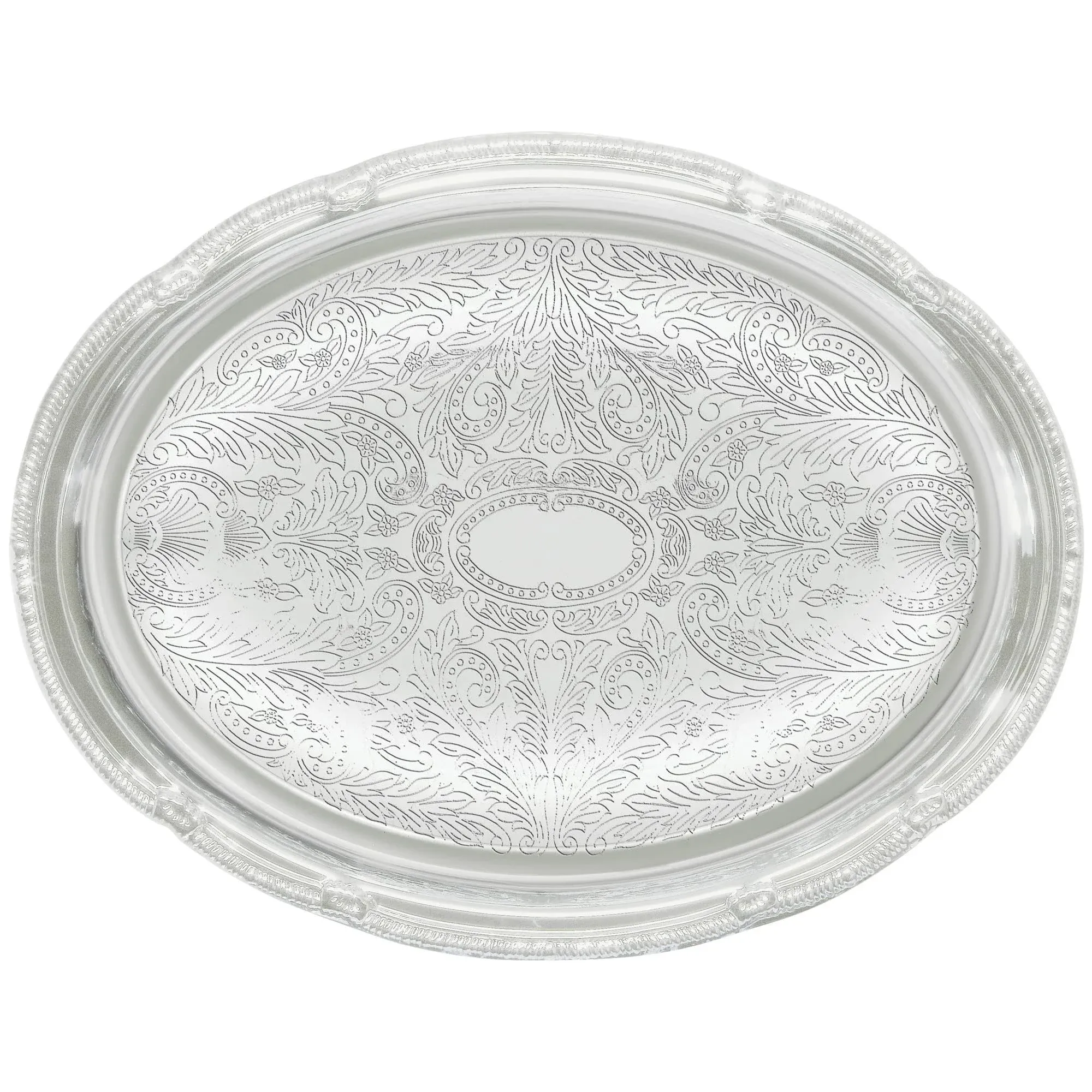 Winco CMT-1014 Chrome Plated Oval Serving Tray