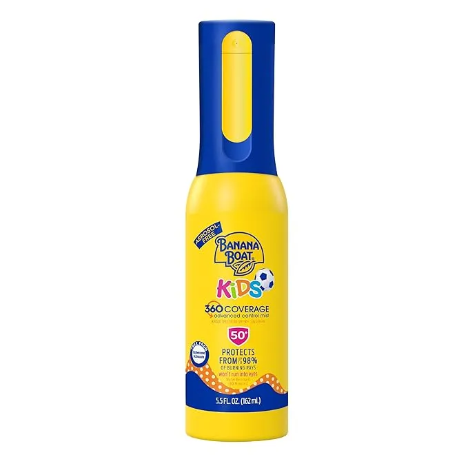 Banana Boat Kids Broad Spectrum Spf 50+ Complete Coverage Clear Sunscreen Mist (5.5 fl oz)