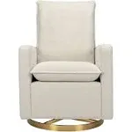 Cali Pillowback Swivel Glider Babyletto Ivory Boucle/Gold Base