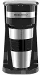 Elite Gourmet Ehc111a#Maxi-matic Personal 14oz Single-Serve Compact Coffee Maker Brewer, Includes Stainless Steel Interior Thermal Travel Mug, Compat