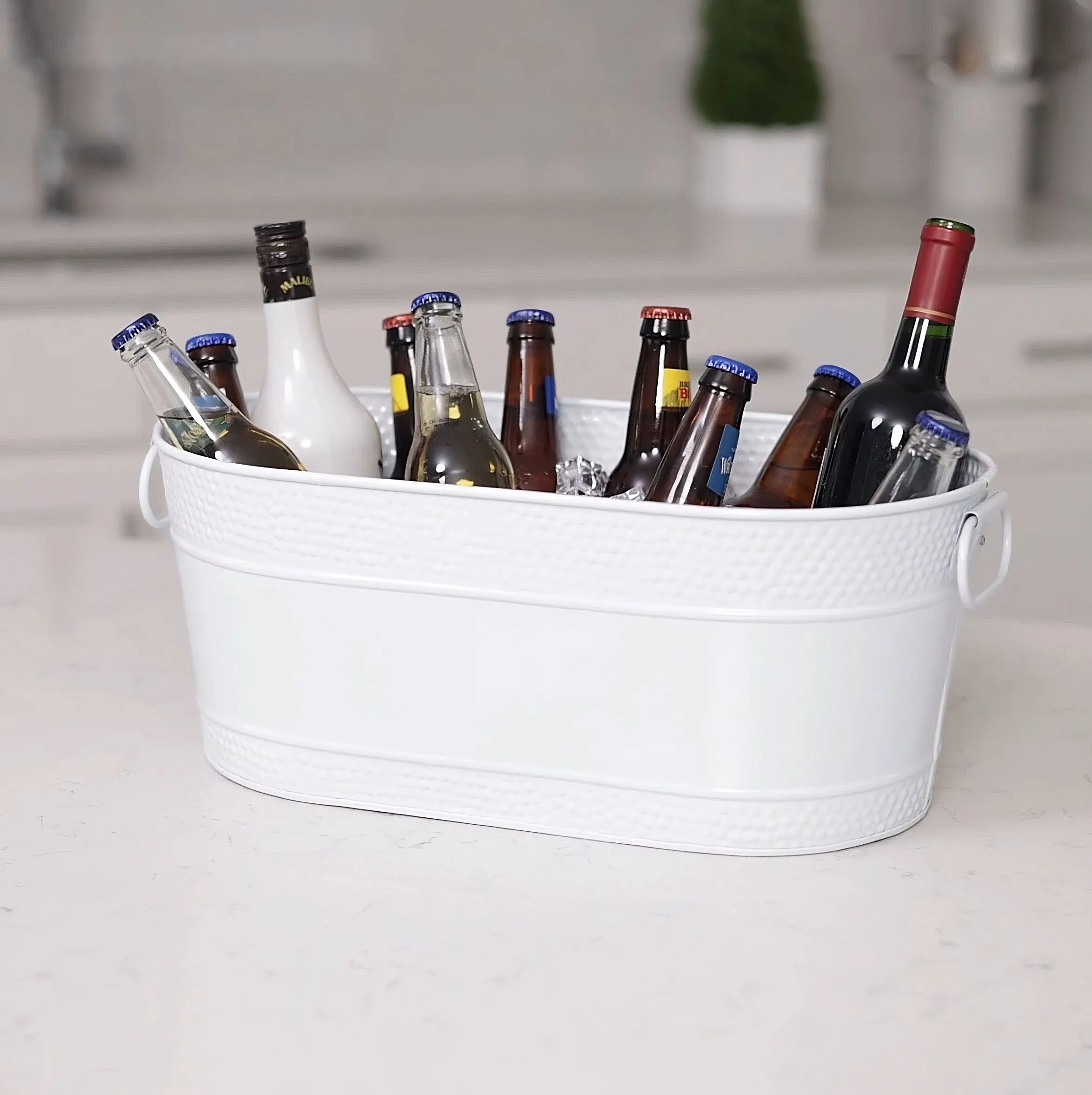 BREKX 16436x4x Colt White Oval Beverage Bucket Pack of 12