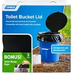 Camco 41546 Bucket Toilet Seat W/ Lid &amp; 3 Bags for 5 Gal.