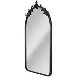 Head West Arch Black Ornate Metal Accent Wall Mirror