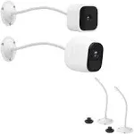 2 Pack Camera Flexible Wall Mount Holder Compatible with Arlo/Blink/Reolink/Nest/Wyze/SimpliSafe Camera,Adjustment 8 inch Long Gooseneck Arm with Metal Base,1/4"-20 Threaded Screw,White