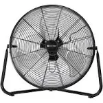 Utilitech 20-in 3-Speed Indoor Black Floor Fan