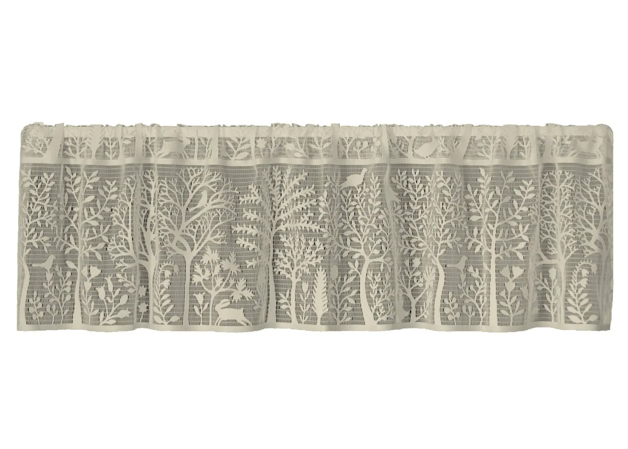 Heritage Lace 60 x 15 in. Rabbit Hollow Valance, Cafe