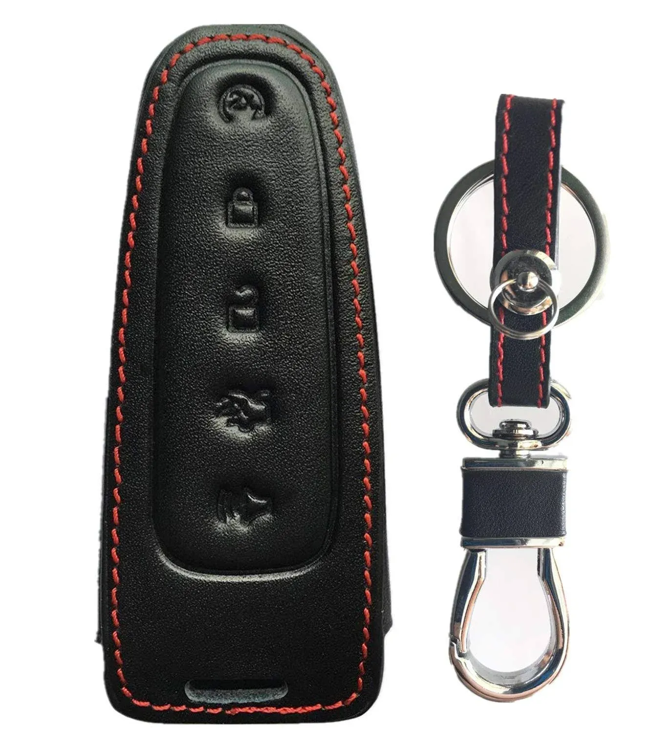 Kawihen Leather Key Fob Case Compatible with Ford Lincoln C-Max Edge Escape ...