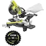 Ryobi PBT01B-A067101 ONE+ 18V Cordless 7-1/4 in. Sliding Compound Miter Saw (Tool Only) with Extra 7-1/4 in. Blade (1-Piece)