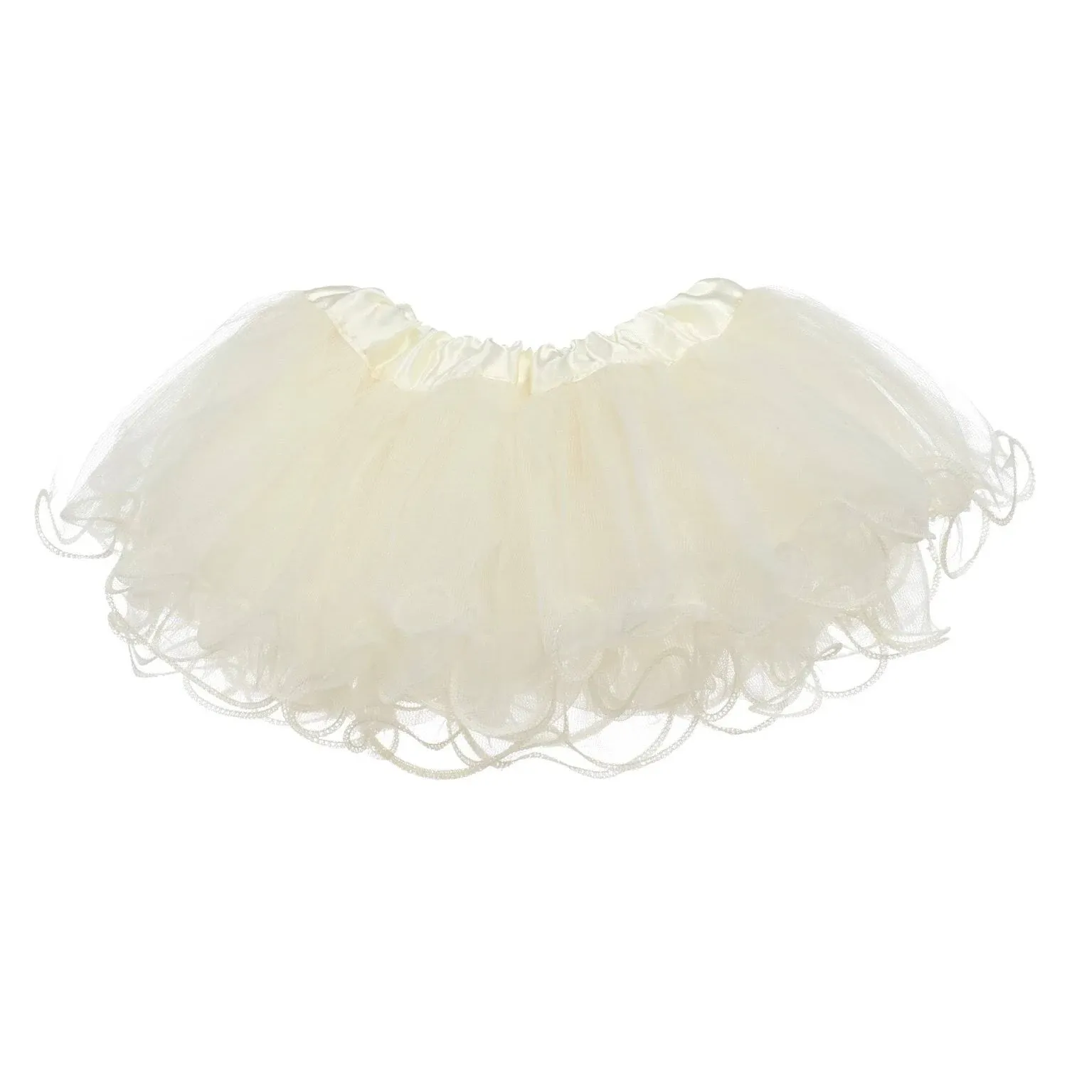 My Lello Baby Tutu Ruffle Edge 5-Layer (Newborn - 3mo.) Ivory, Infant Girl's, White