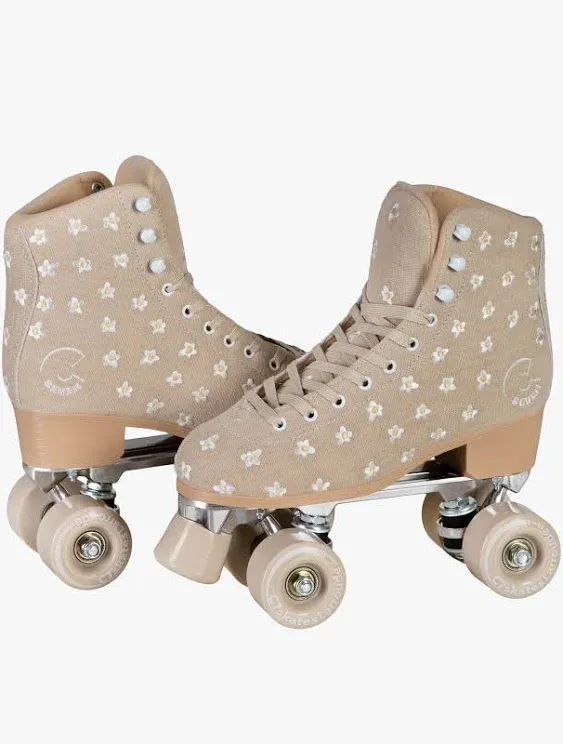 Larroudé x C7 Roller Skates in Beige