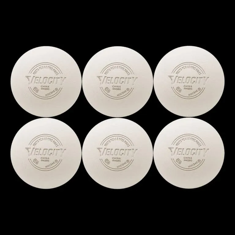 Velocity White Textured Grip Balls, 6 Pack