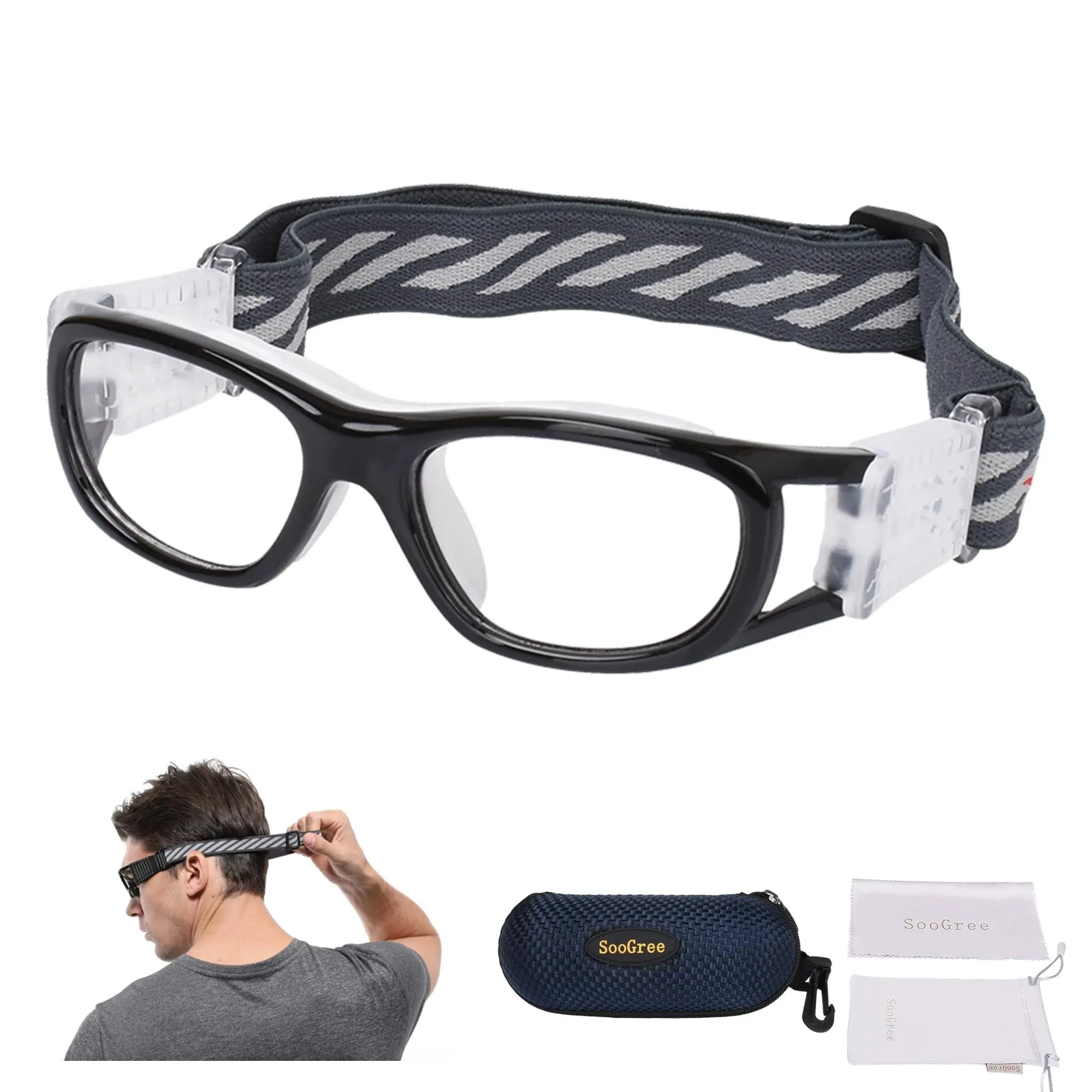 ''N/A'' Kids Sports Glasses Basketball Football Safe Training Goggles Anti Fog 7-12