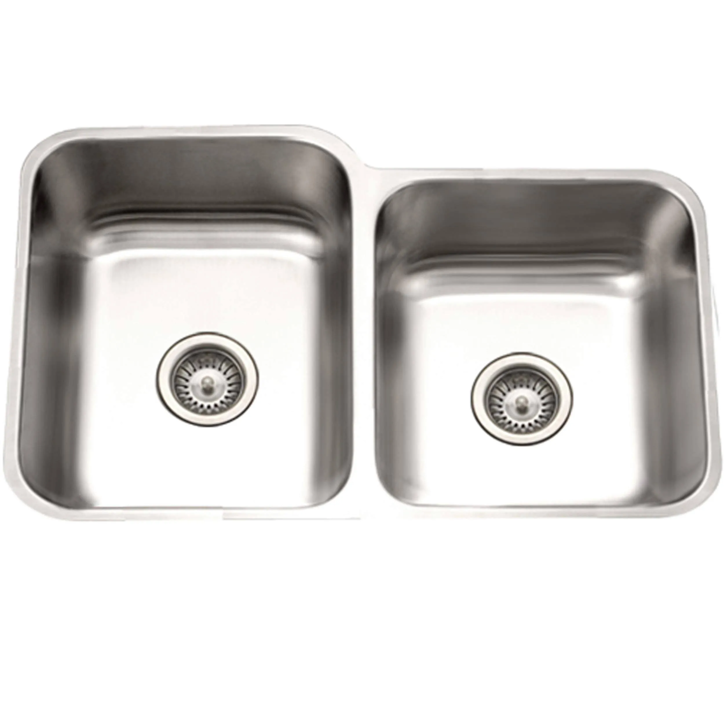 Houzer Eston 31 inch Stainless Steel Undermount 60/40 Double Small Right Bowl Offset Kitchen Sink - STE-2300SR-1