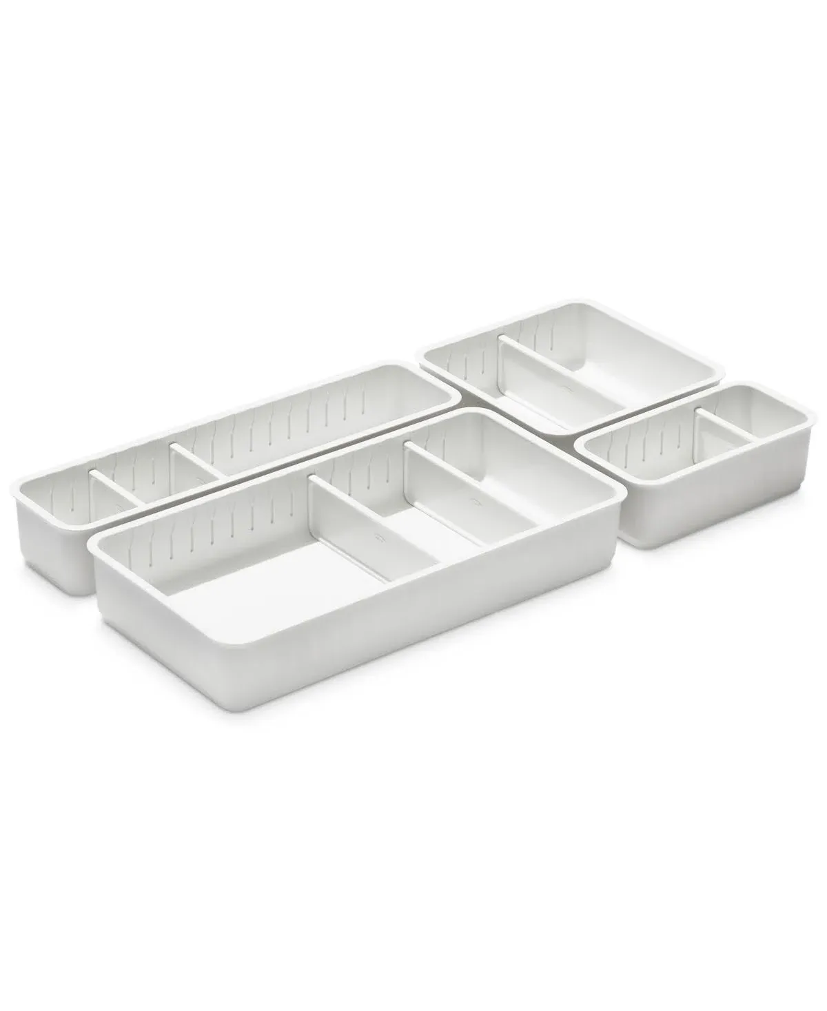 OXO Good Grips 4-Piece Complete Adjustable Drawer Bin Set with Removable Dividers