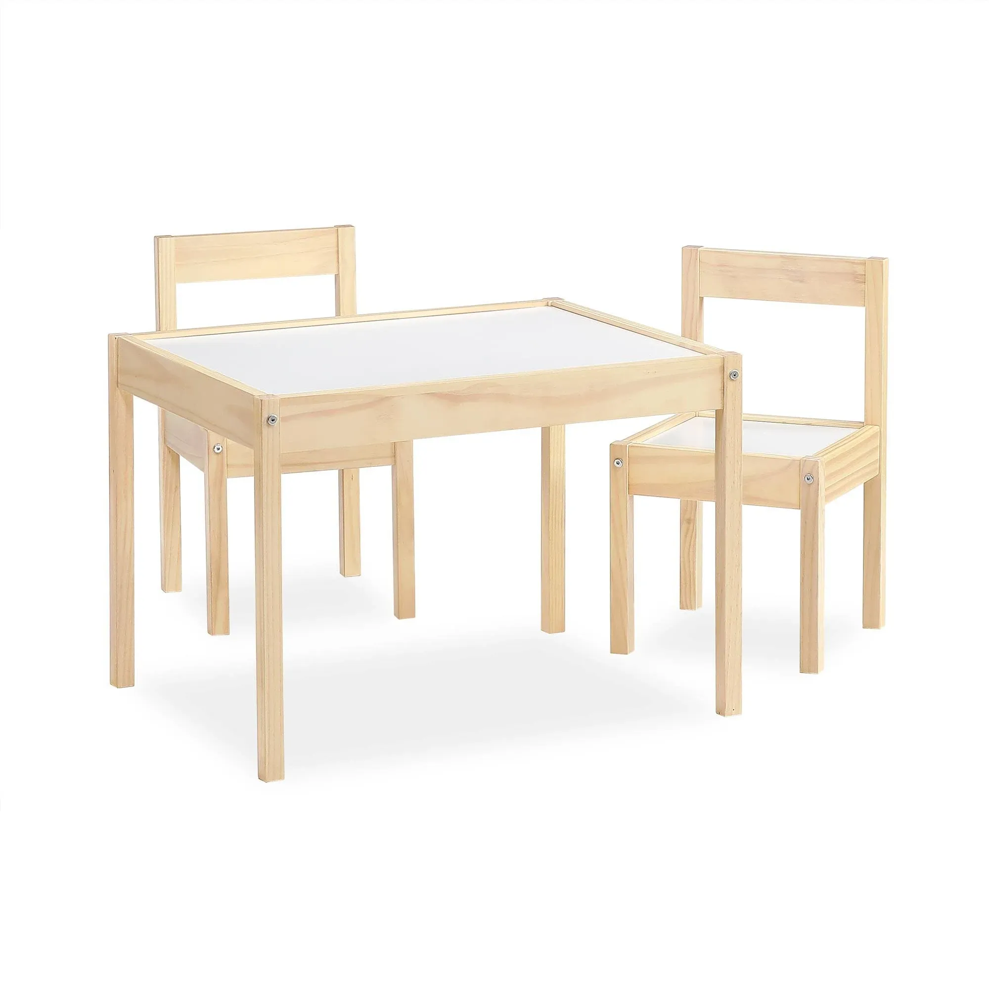 Hunter 3-Piece Kiddy Table &amp; Chair Kids Set, White