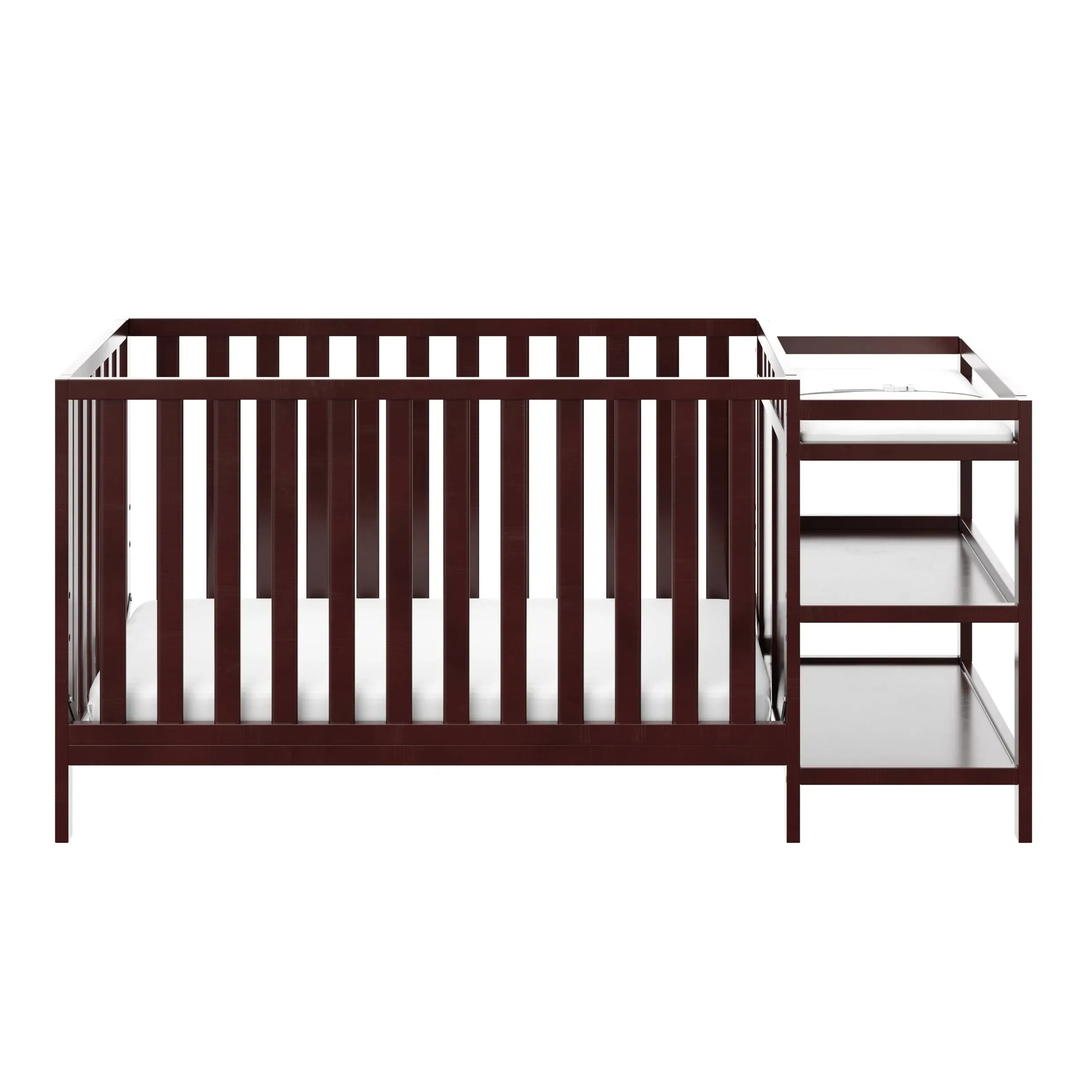 Storkcraft Pacific 4 in 1 Convertible Crib and Changer - Espresso