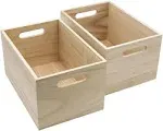 Sorbus Unfinished Wood Crates Organizer Bins Decorative Wooden Boxes for Adults (4-Pack