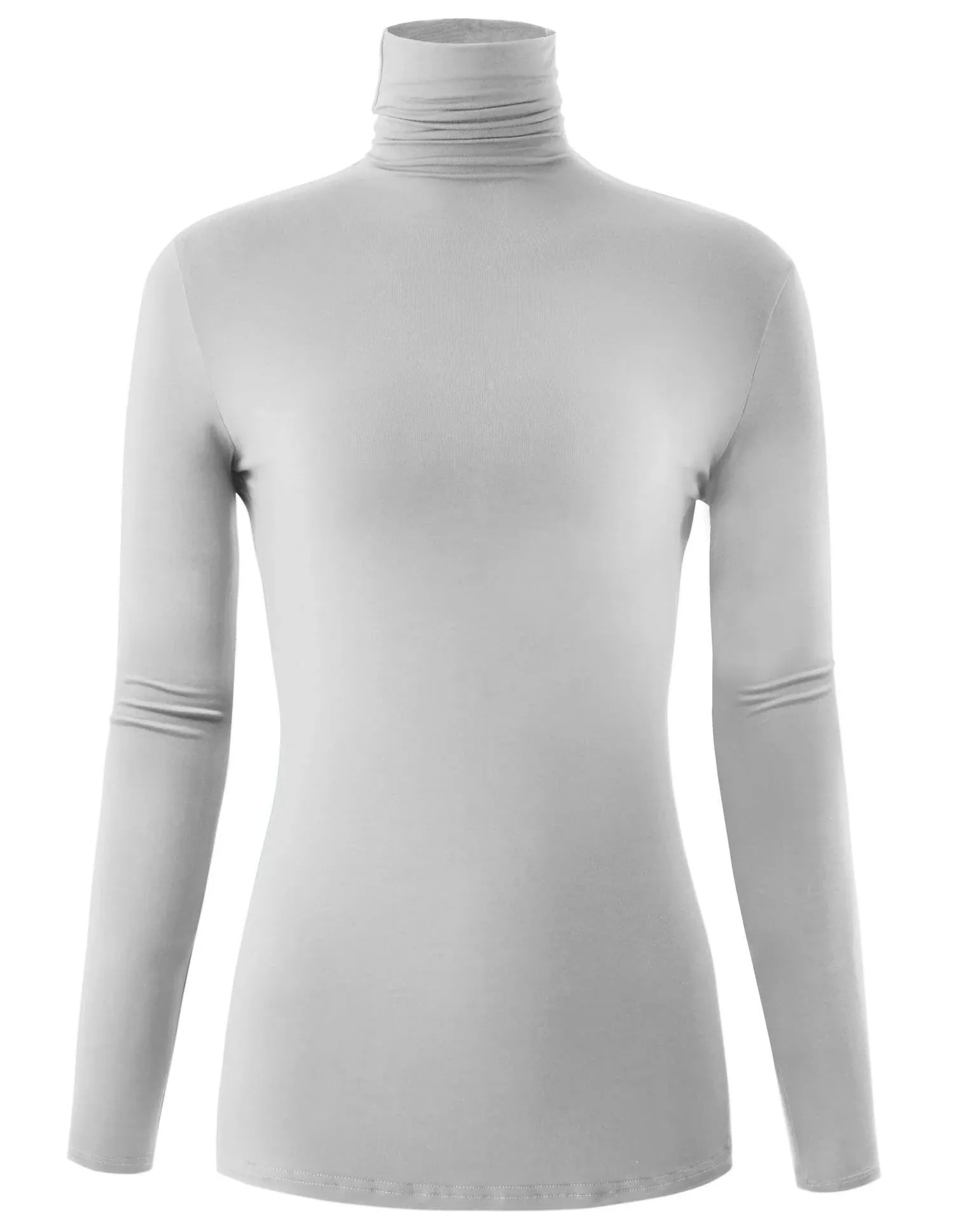 AUHEGN Women&#039;s Long Sleeve Lightweight Turtleneck Top Pullover Casual Active Lay