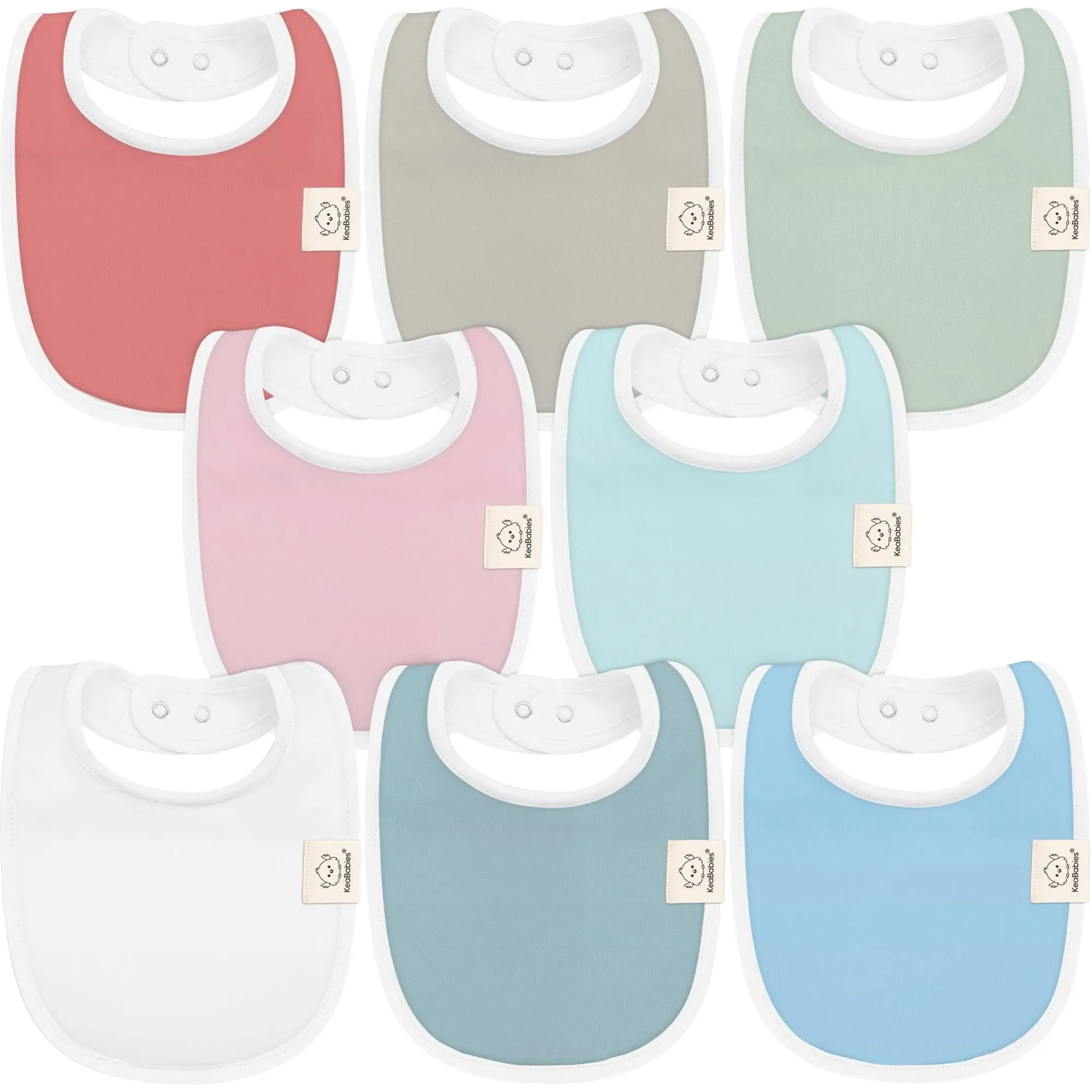 8-Pack Organic Baby Bibs for Girls &amp; Boys - Teething Baby Bib, Baby Boy Bibs,...