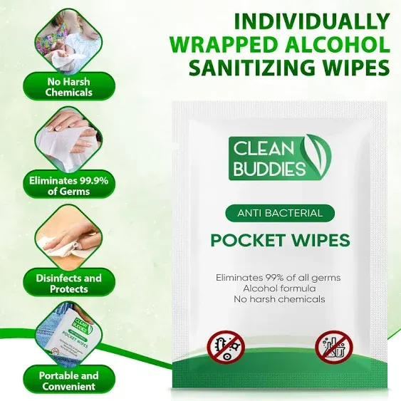 Clean Buddies Hand Sanitizing Wipes