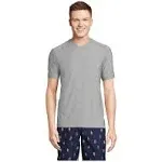 Lands' End Men's Short Sleeve UPF 50 Swim Tee Rash Guard - Gray Heather