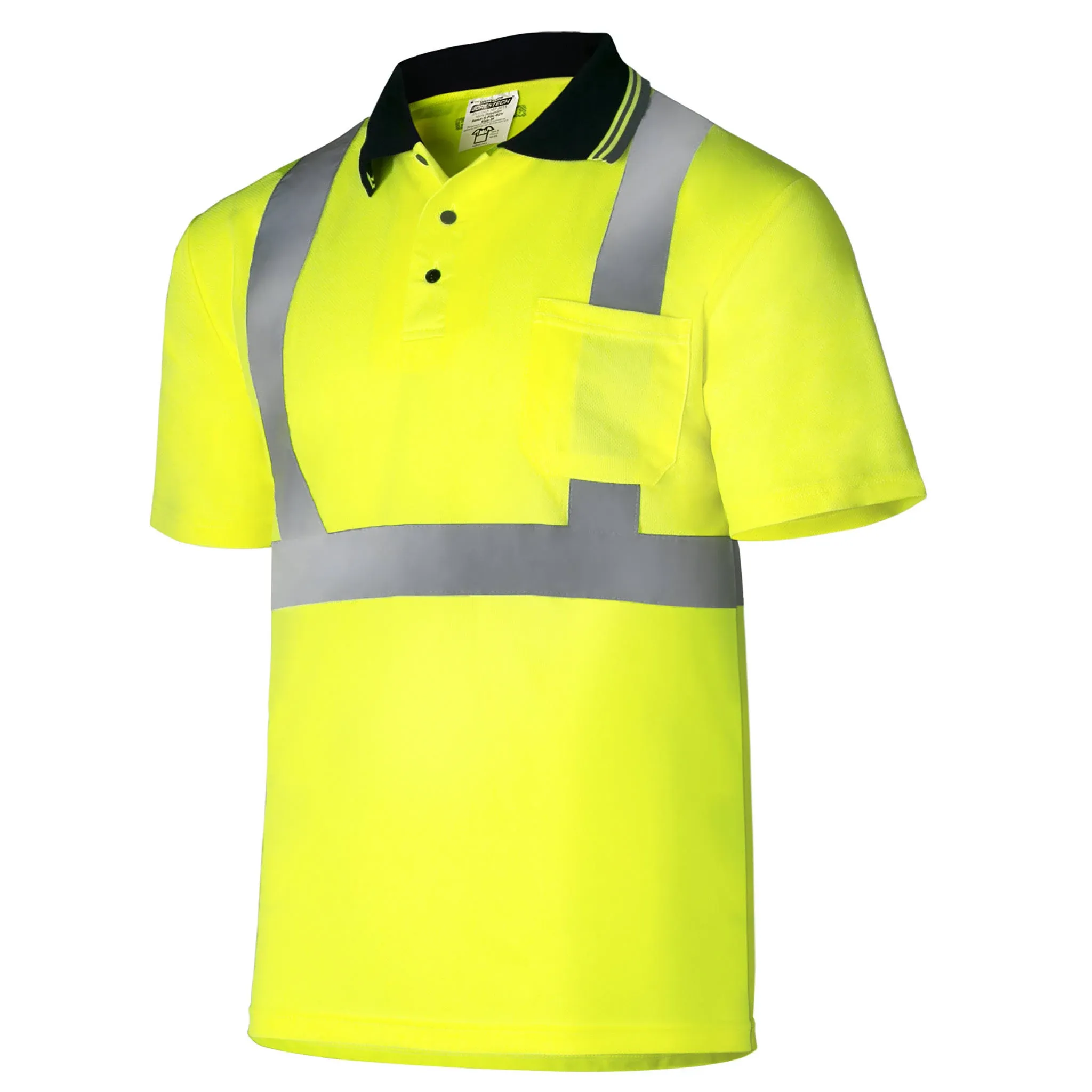 JORESTECH Safety Polo Shirt Reflective High Visibility Short Sleeve ANSI/ISEA Compliant