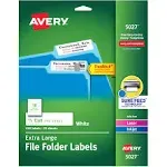 Avery Extra-Large File Folder Labels, Permanent Adhesive, 15/16" x 3-7/16", 450 Labels (5027)