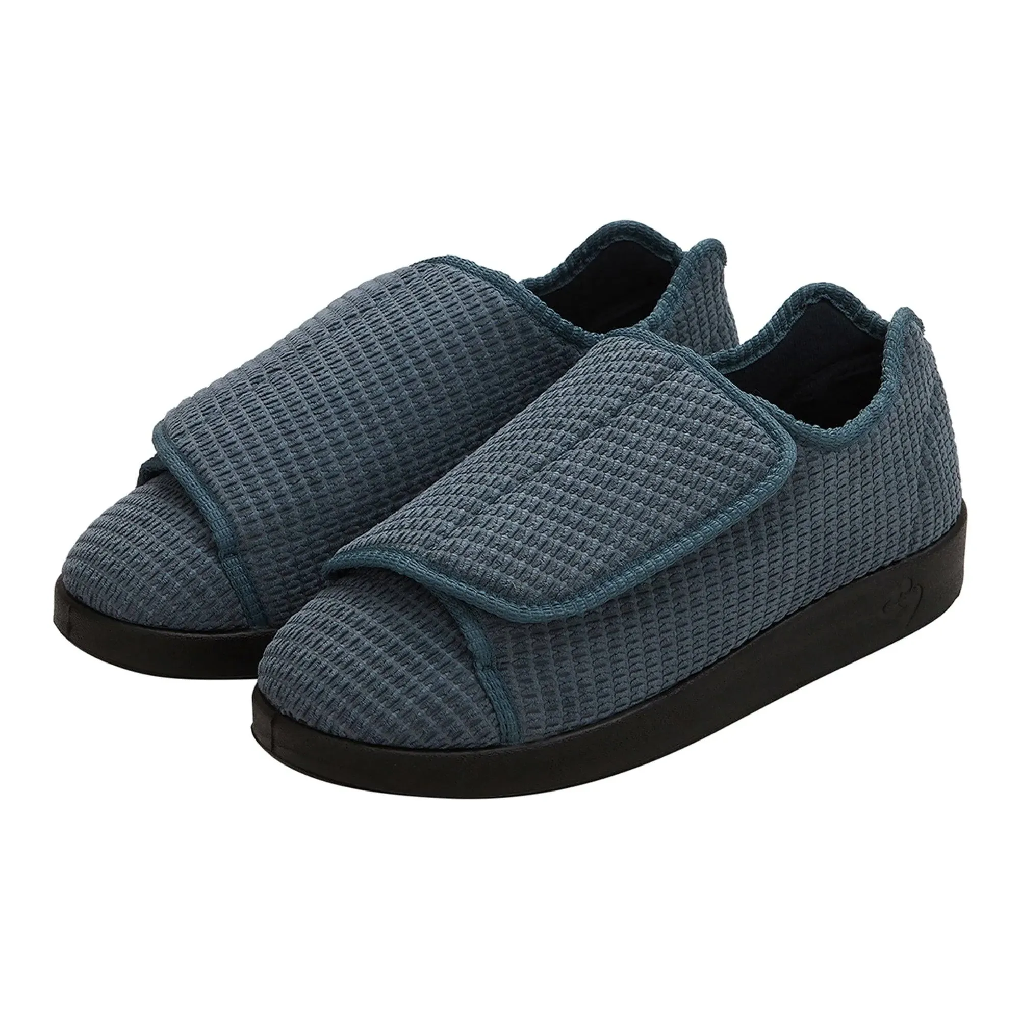 Men's Extra Extra Wide Easy Close Slippers with No-Slip Soles