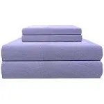 Micro Flannel Solid Sheet Set -Full - Amethyst