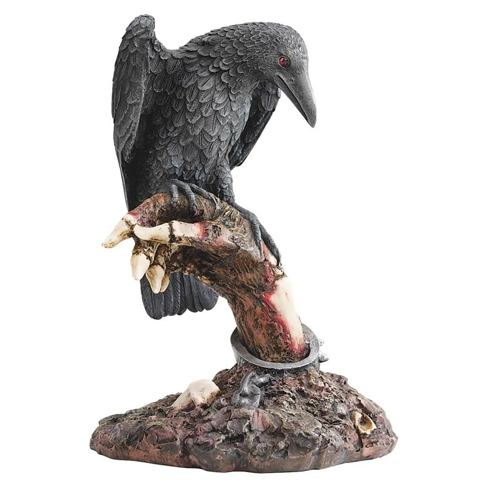 Design Toscano CL54062 The Raven's Perch Zombie Statue,Full Color,10 Inch