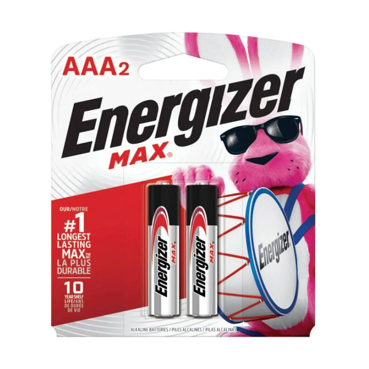 Energizer Max Alkaline Batteries, AAA - 2 batteries