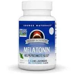 Source Naturals Melatonin,Tablets, Peppermint Flavored - 2.5 mg