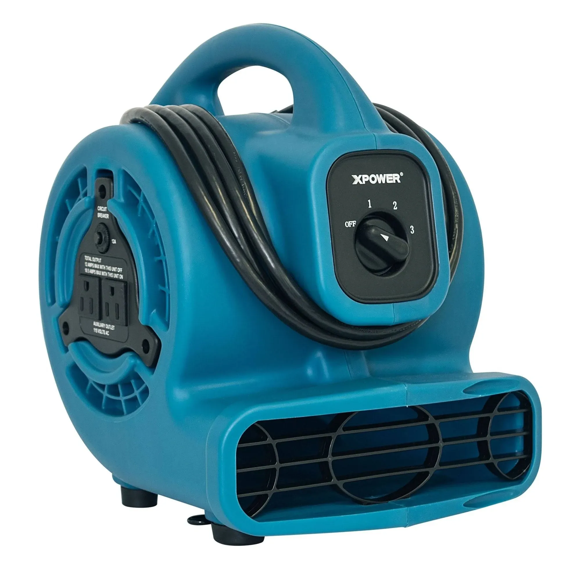 XPOWER P-80A Mighty Mini Air Mover 600 CFM Blue