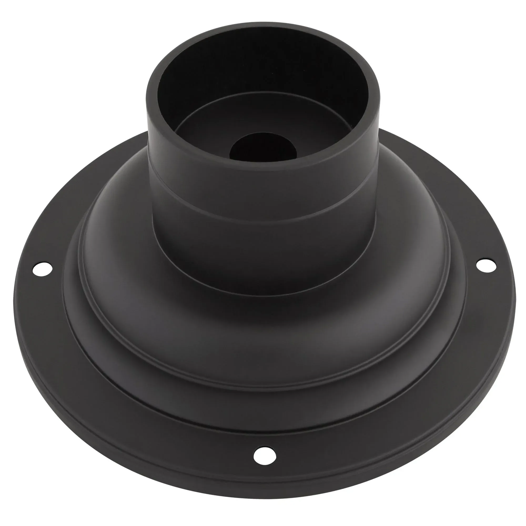 Design House 588897-BLK Standard 3-Inch Fitter Outdoor Pier Base Round Accessory Mount for Deck Porch Patio, Matte Black, 1 Count (Pack of 1)