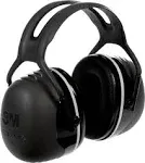 3M X5A Peltor X5 Over-the-Head Ear Muffs, Dielectric, Electrically Insulated, Passive, NRR 31 dB, Black