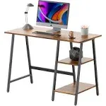 SHW Trestle Home Office Computer Desk Walnut