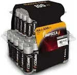 Impecca .AACD9VMIX39 Alkaline Aa20,aaa8,c5,d4,and9v2 39pc Mix